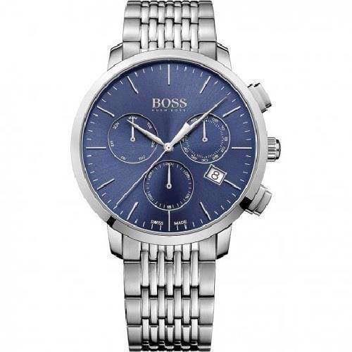 Image of Hugo Boss Swiss Made Sølv Quartz herre ur, model 1513269